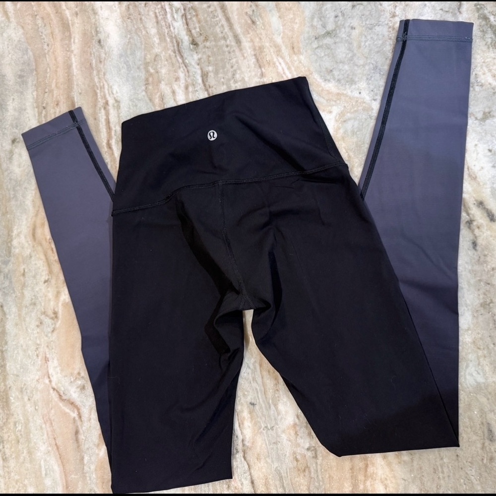 Women’s LULULEMON Wunder Under Hi-Rise Tight 28" Black Ombre Black- Size 4 - Picture 2 of 4